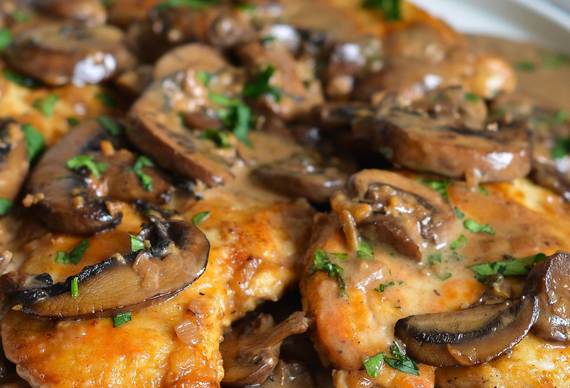 Chicken Marsala hot lunch from Simply Delicious Catering's individual hot meals menu